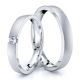 0.05 Carat 3mm Simple Elegant His and Hers Diamond Wedding Band Set